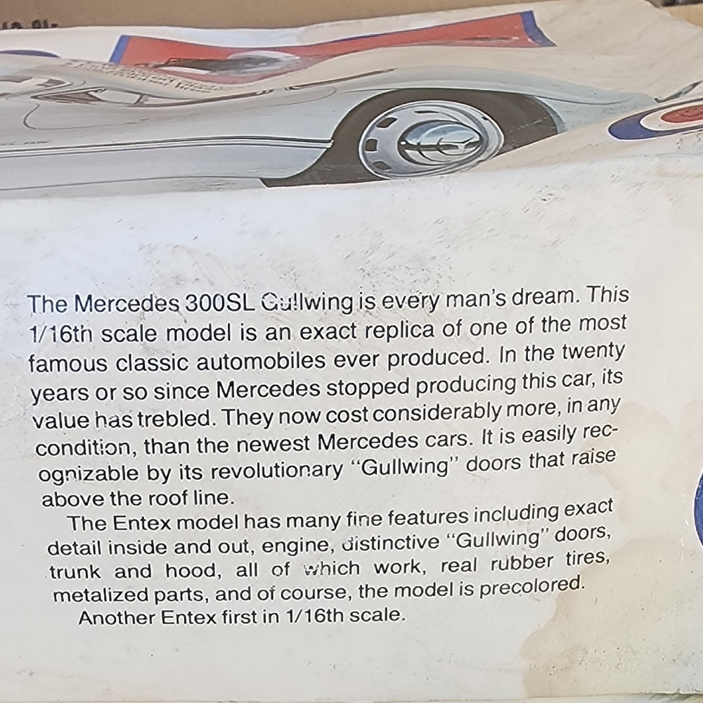 🔥Vintage🔥 1955 Mercedes 300SL Model Kit 1/16 Scale by Gullwing - Picture 4 of 4